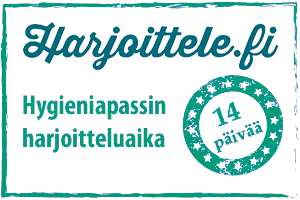 Harjoitteluaika: Hygieniapassi, 14 päivää (suomi/englanti)